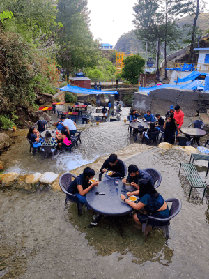 Bhatta Falls mussoorie river side resturant image
